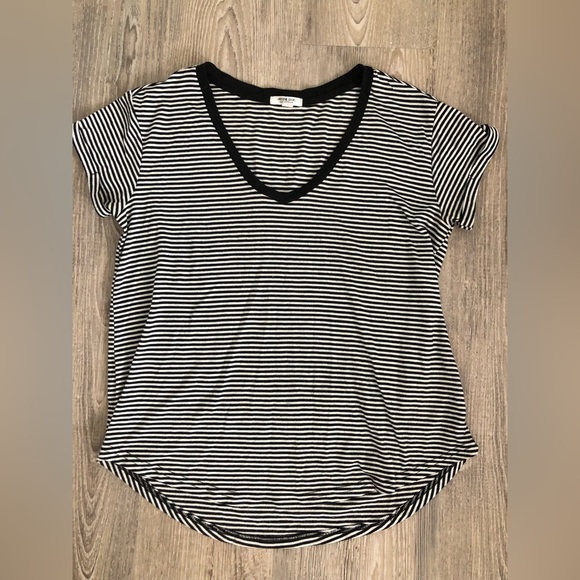 Striped Ringer V-Neck Tee - Picture 1 of 2
